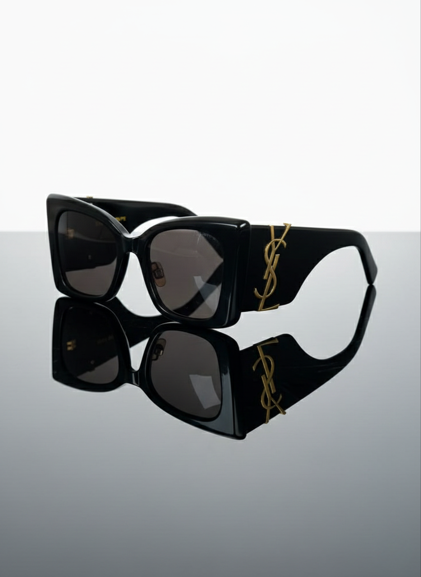 YSL Saint Laurent Sunglasses in Black and Gold for Her (Premium Quality) - Cash on Delivery
