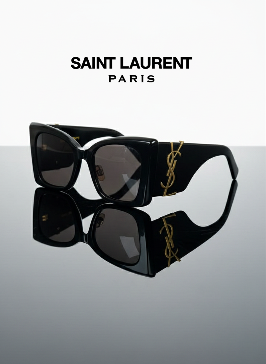 YSL Saint Laurent Sunglasses in Black and Gold for Her (Premium Quality) - Cash on Delivery