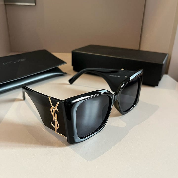 YSL Saint Laurent Sunglasses in Black and Gold for Her (Premium Quality) - Cash on Delivery