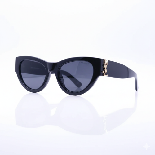 Cat-Eye Rim Sunglasses in Black and Gold for Her (Premium Quality) - Cash on Delivery